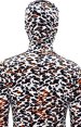 Leopard Zentai Suit | Black , Orange and White Thick Velvet Full Body Suit