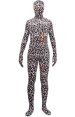 Leopard Zentai Suit | Black , Orange and White Thick Velvet Full Body Suit