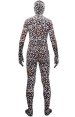 Leopard Zentai Suit | Black , Orange and White Thick Velvet Full Body Suit