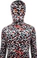 Leopard Zentai Suit | Black , Red and White Thick Velvet Full Body Suit