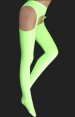 Light Green Lycra Pantihoses with Open Crotch