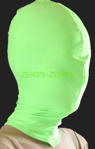 Light Green Lycra Zentai / Full Body Suit Hood