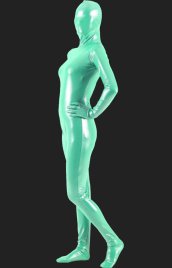 Light Green Shiny Full Body Suit | Shiny Metallic Unisex Zentai Suit