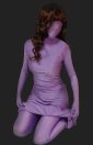 Lilac Spandex Long Dress with Pants Lilac Spandex Long Dress with Pants