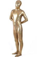Limited | Coffee Starry Patterned Shiny Metallic Zentai Suit