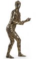Limited | Gold and Black Shiny Metallic Patterned Zentai Suit