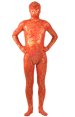 Limited | Red and Gold Flora Shiny Metallic Zentai Suit