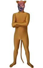 Machairodus Printed Spandex Lycra Zentai Suit with Ears and Tail