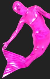 Mermaid! Fuchsia Shiny Metallic Full-body Mermaid Zentai