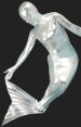 Mermaid! Silver Shiny Metallic Full-body Mermaid Zentai