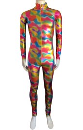 Multi-Color Shiny Metallic Spandex Costume