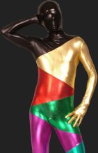 Multicolour Knitted Shiny Metallic Unisex Full-body Zentai Suits Multicolour Knitted Shiny Metallic Unisex Full-body Zentai Suits