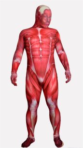 Muscle Printed Spandex Lycra Zentai Suit
