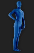 Navy Blue Full-body Lycra Spandex Silk Unisex Zentai Suit