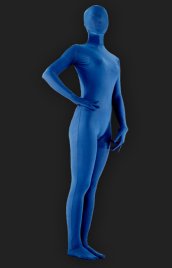 Navy Blue Full-body Lycra Spandex Silk Unisex Zentai Suit