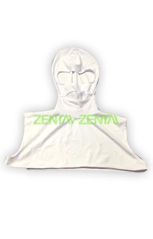Ninja Hood | White Spandex Mask With Open Eyes