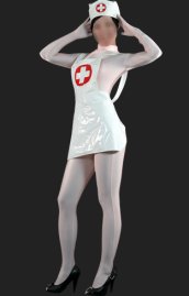 Nurse Costume | Lycra and PVC 3-Set Sexy Costume