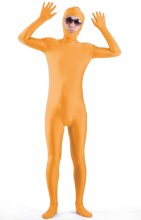 Orange Open Face Zentai Suit
