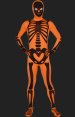 Orange Skeleton Full Body Suit | Spandex Lycra Zentai Bodysuit