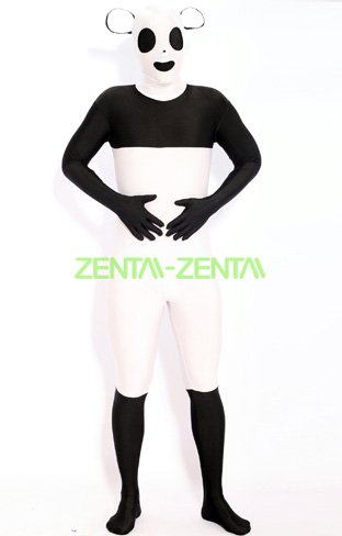 Panda Zentai Suit | Black and White Spandex Lycra Zentai