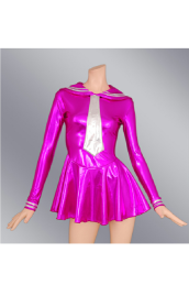 Pink and Silver PVC Sailor Dress with Tie
