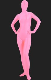 Pink Full-body Lycra Spandex Silk Unisex Zentai Suit