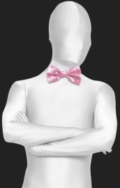 Pink Satin Bow Tie