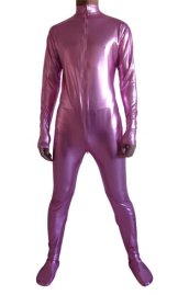 Pink Shiny Metallic Catsuit (No Hood No Hand)