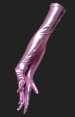 Pink Shiny Metallic Long Gloves