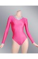 Pink Spandex Lycra Jersey Bodysuit with Long Sleeves