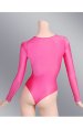 Pink Spandex Lycra Jersey Bodysuit with Long Sleeves