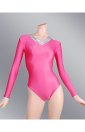 Pink Spandex Lycra Jersey Bodysuit with Long Sleeves