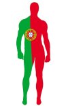 Portugal Flag Spandex Lycra Zentai Suit