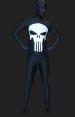Punisher Costume | Black and White Skull Pattern Lycra Spandex Unisex Zentai Suit