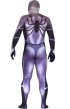 Purple and Black 3D Muscle Shades Fullbody Printed Zentai Suit