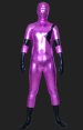 Purple and Black Shiny Metallic Full Body Zentai Suit