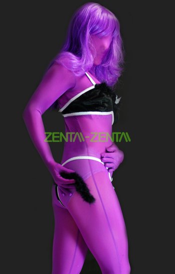 Purple Full-body Modal Unisex Zentai Suit