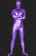 Purple Shiny Full Body Suit | Shiny Metallic Full-body Zentai Suits