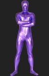 Purple Shiny Full Body Suit | Shiny Metallic Full-body Zentai Suits
