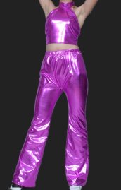 Purple Shiny Metallic Dancing Suit