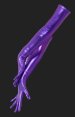 Purple Shiny Metallic Long Gloves