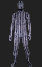 Purple Snake Skin Spandex Lycra Unisex Zentai Suit