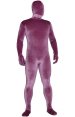 Purple Thick Velvet Spandex Zentai Full Bodysuit