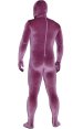 Purple Thick Velvet Spandex Zentai Full Bodysuit