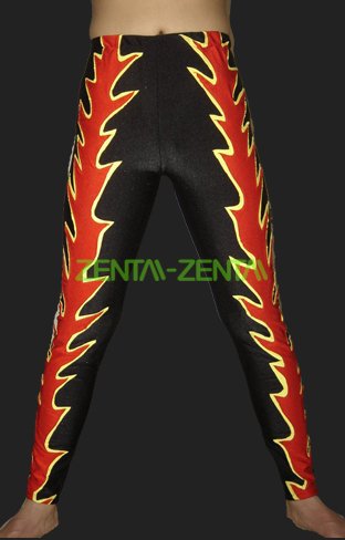 Spandex Zentai Black/Gold wrestling tights/pants S-XXL D004