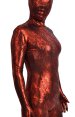 Red and Dark Red Crack Pattern Shiny Metallic Zentai Suit