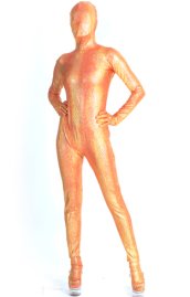 Red and Gold Snake Skin Shiny Metallic Zentai Suit
