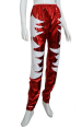 Red and White Shiny Metallic Wrestling Pants