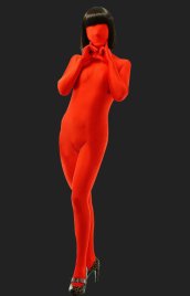 Red Full-body Modal Unisex Zentai Suit