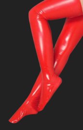 Red PVC Long Stockings